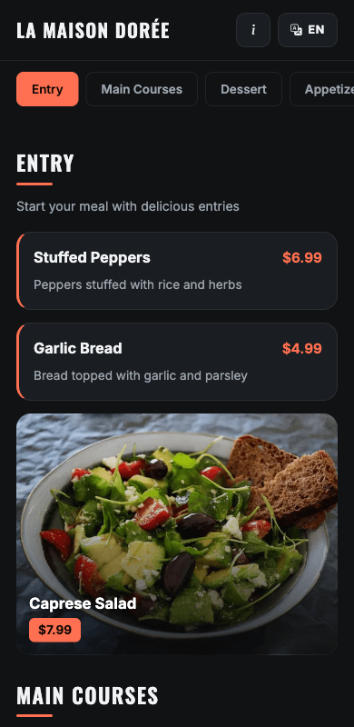 Menutiq menu example 4